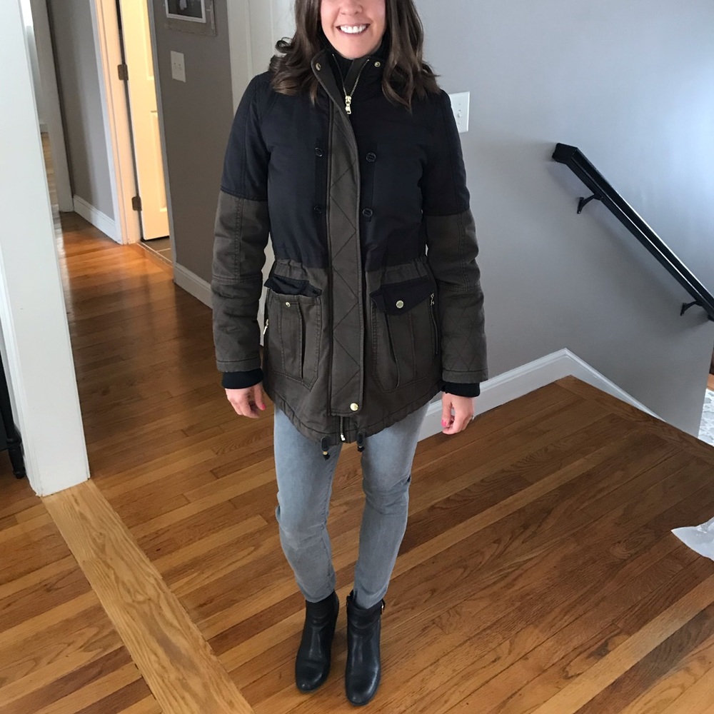 Black and olive fall/winter jacket